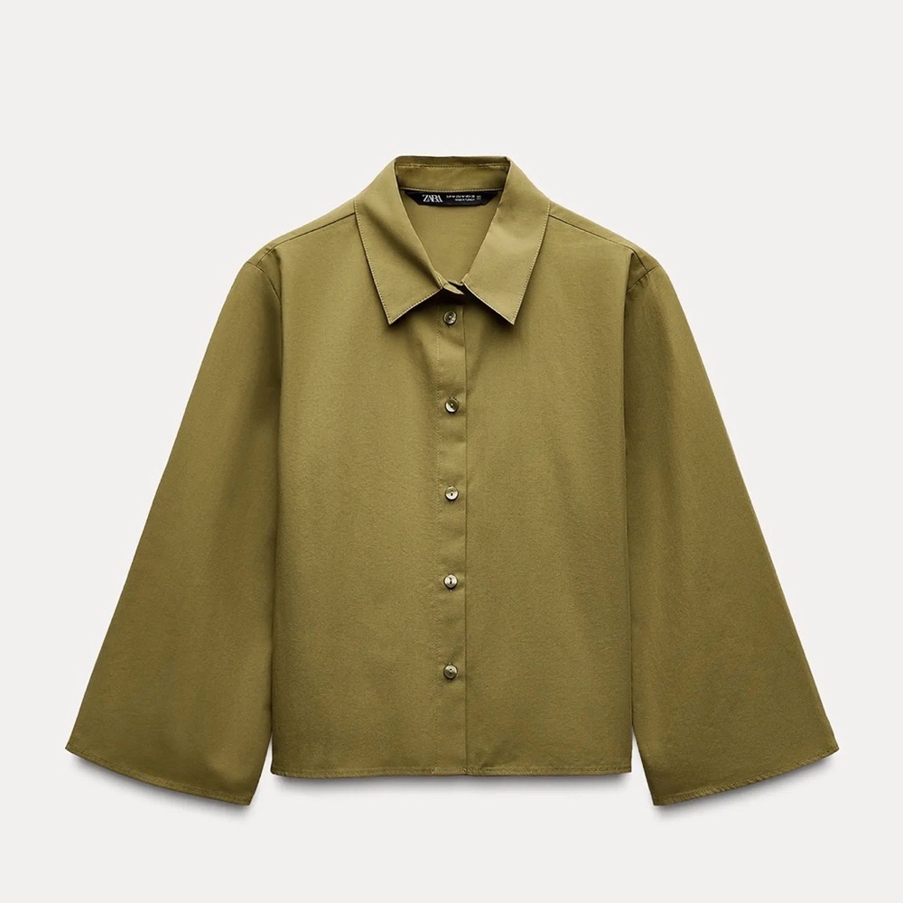 Zara Button-Up Blouse – Size S